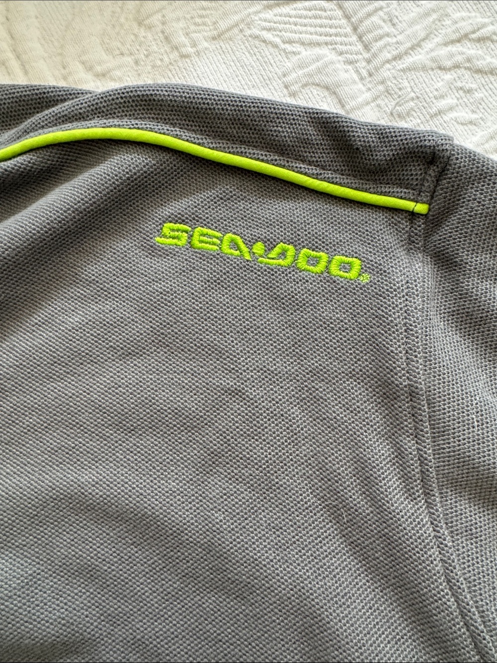 Bundle! Men's Seedoo Gray Polo Shirt + grey tee - Picture 4 of 6